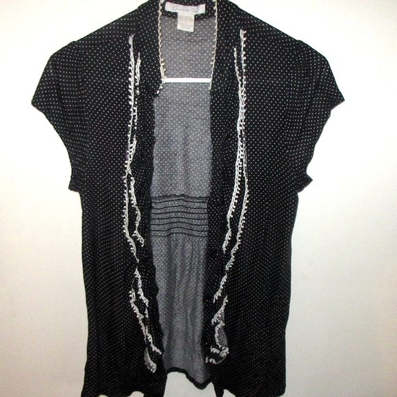 Charlotte Russe Ruffle Button Up Blouse Small - Picture 2 of 4